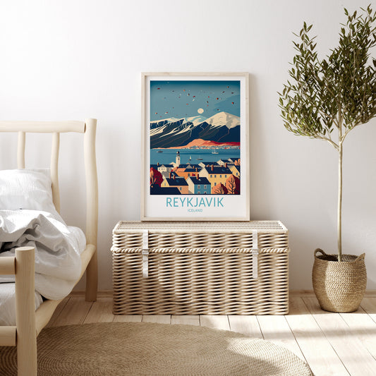 Reykjavík travel poster – view 2