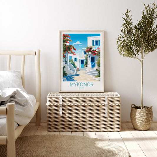 Mykonos travel poster – view 2
