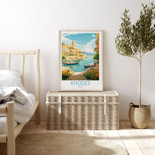 Rhodes travel poster – view 2