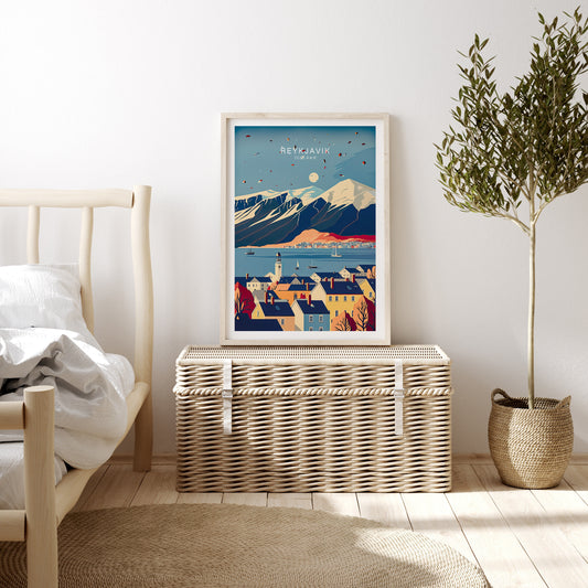 Reykjavík travel poster – view 2