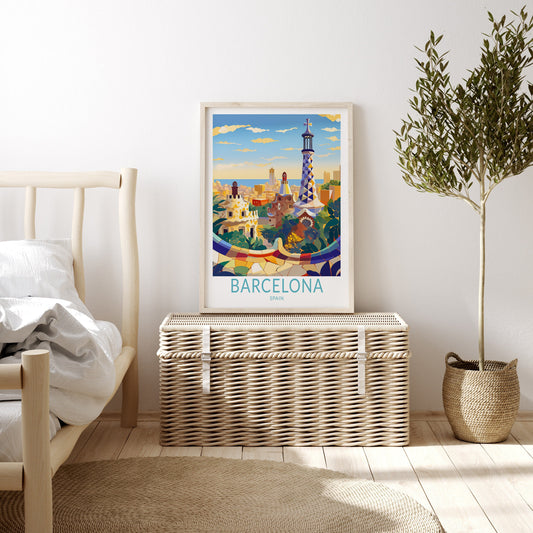 Barcelona City travel poster – view 2
