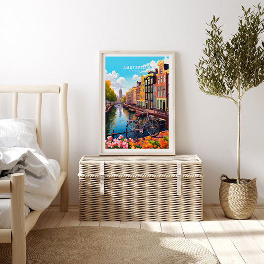 Amsterdam travel poster – view 2