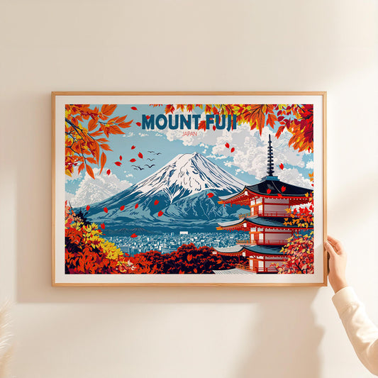 Mount Fuji travel poster – view 2