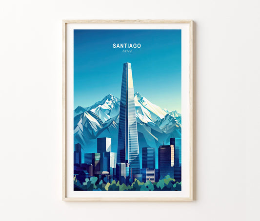 Santiago travel poster – view 2