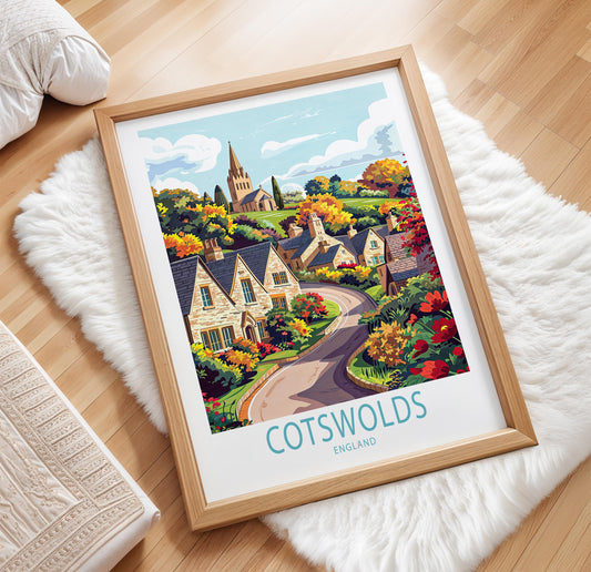 Cotswolds travel poster – view 2
