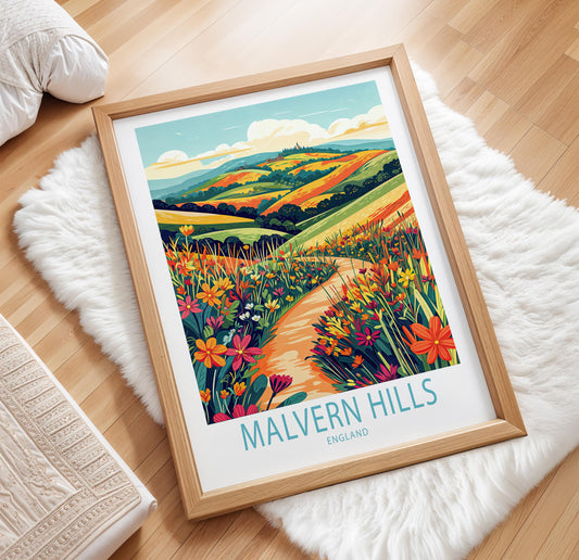 Malvern Hills travel poster – view 2