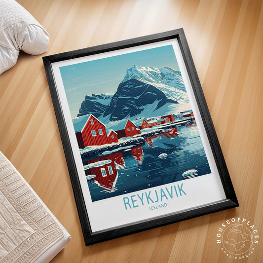 Reykjavik Winter travel poster – view 2