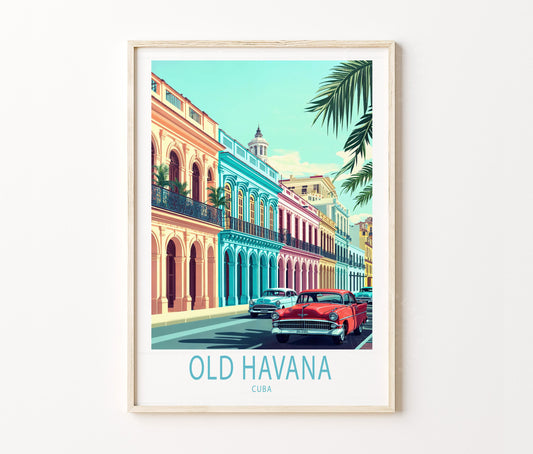 Old Havana City travel poster – view 2