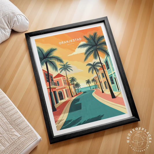 Oranjestad travel poster – view 2