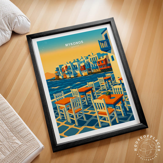 Mykonos travel poster – view 2