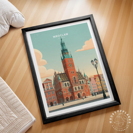 Wrocław travel poster – view 2