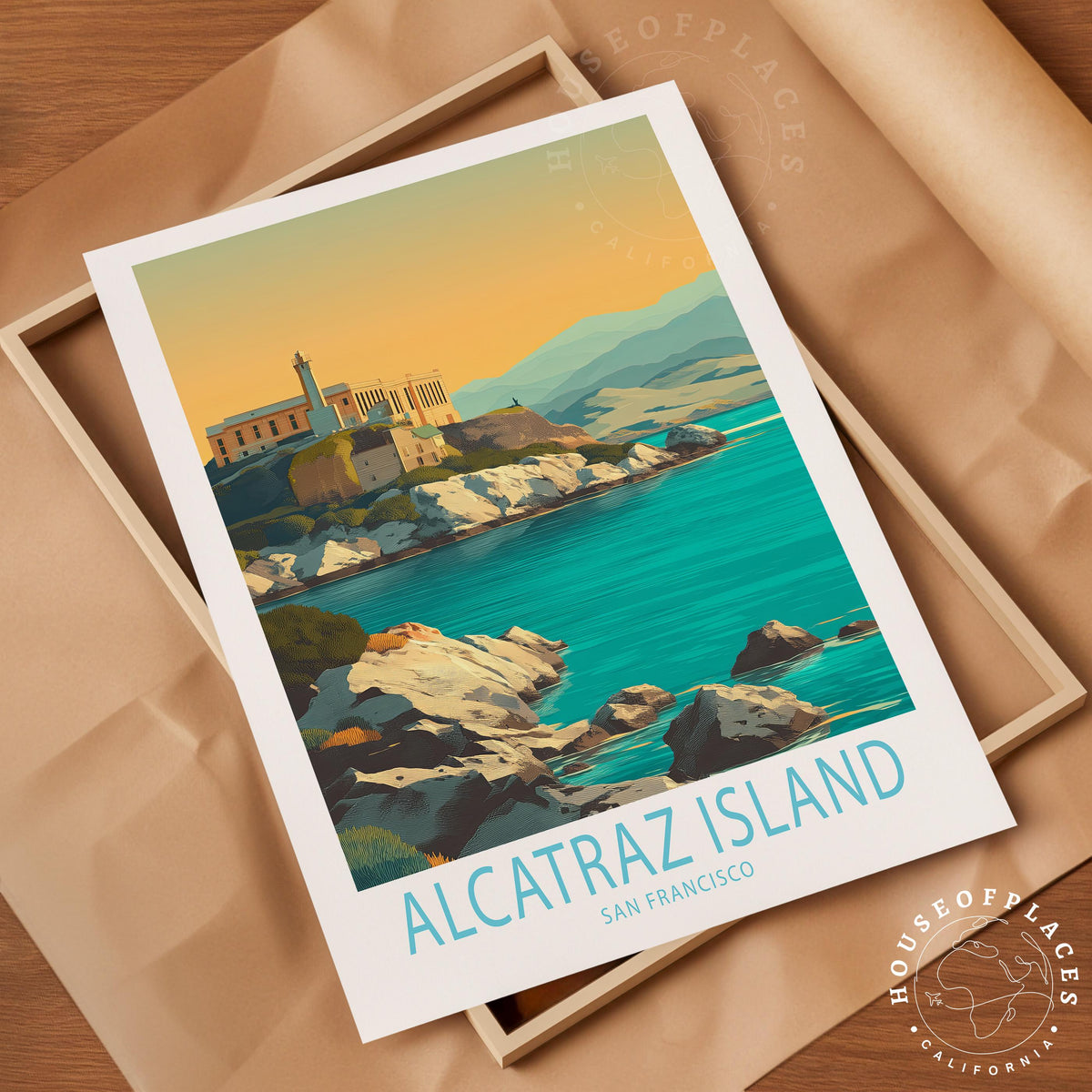 Alcatraz Island San Francisco travel poster – view 10