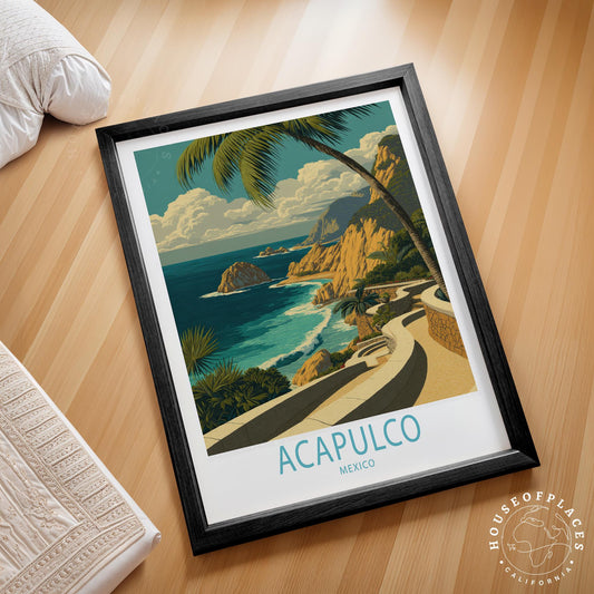 Acapulco travel poster – view 2