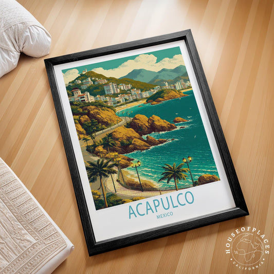 Acapulco travel poster – view 2