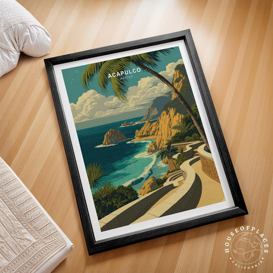 Acapulco travel poster – view 2