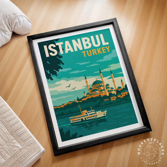 Istanbul travel poster – view 2