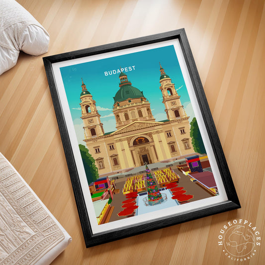 Budapest travel poster – view 2
