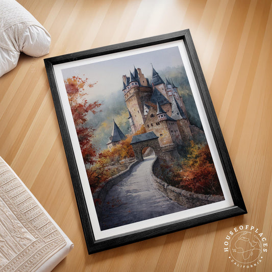 Koblenz Germany Castle travel poster – view 2
