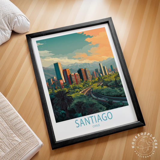 Santiago travel poster – view 2
