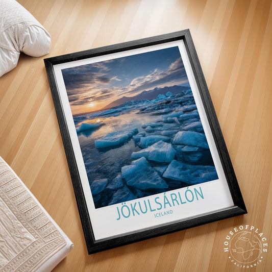 Jökulsárlón Iceland Glacier Lagoon travel poster – view 2