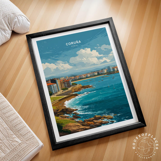 Coruña travel poster – view 2