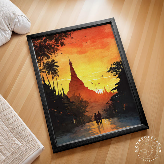 Yangon travel poster – view 2