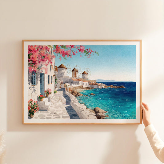 Mykonos travel poster – view 2