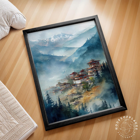 Bhutan South Asia travel poster – view 2