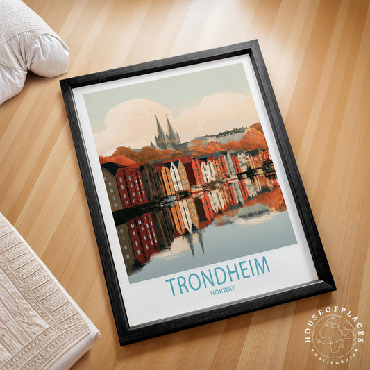 Trondheim travel poster – view 2