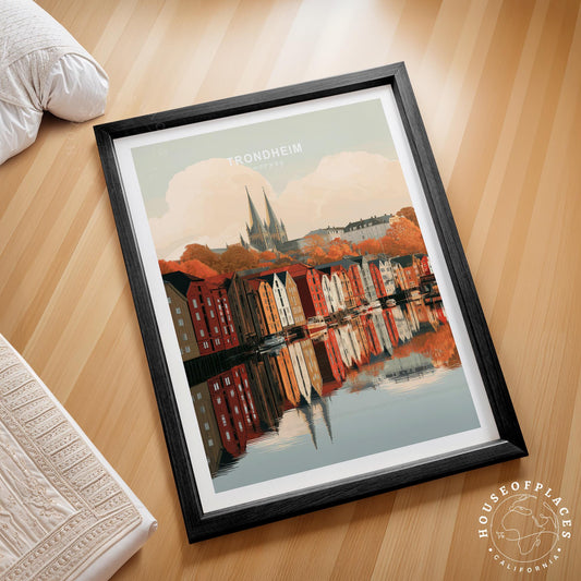 Trondheim travel poster – view 2