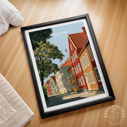 Trondheim travel poster – view 2