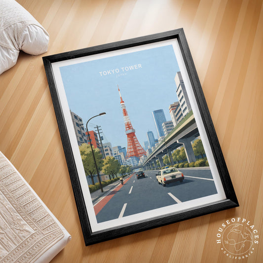 Tokyo Tower travel poster – view 2