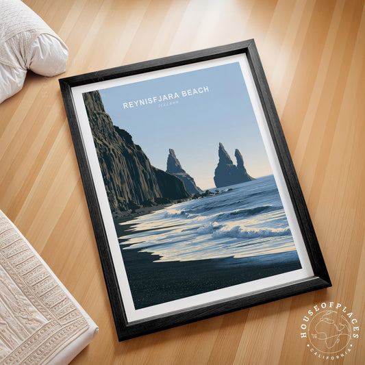 Reynisfjara Iceland Beach travel poster – view 2
