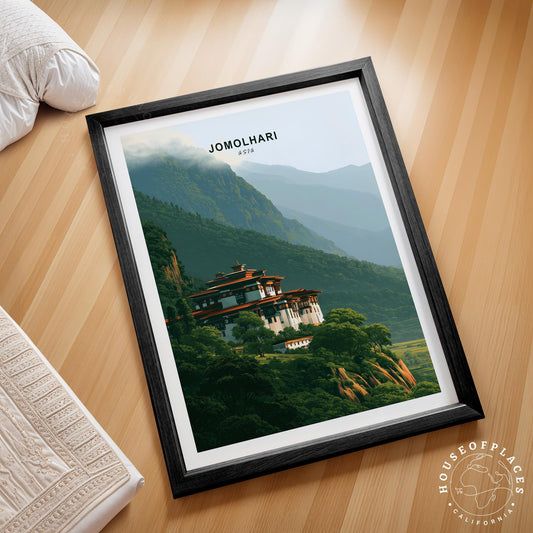 Jomolhari travel poster – view 2