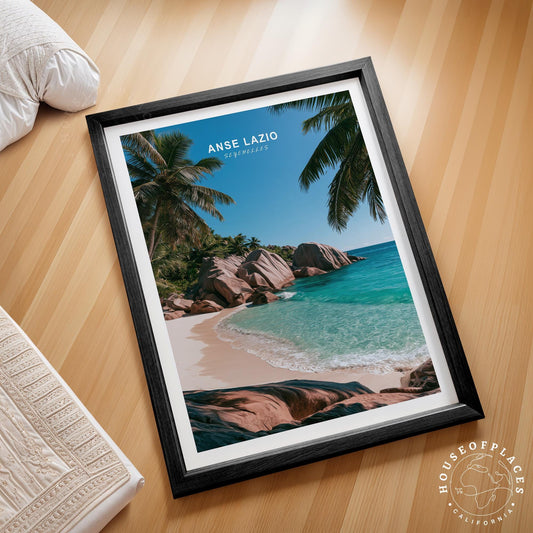 Anse Lazio travel poster – view 2