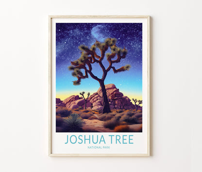 Joshua Tree Travel Poster – National Park Wall Art Print