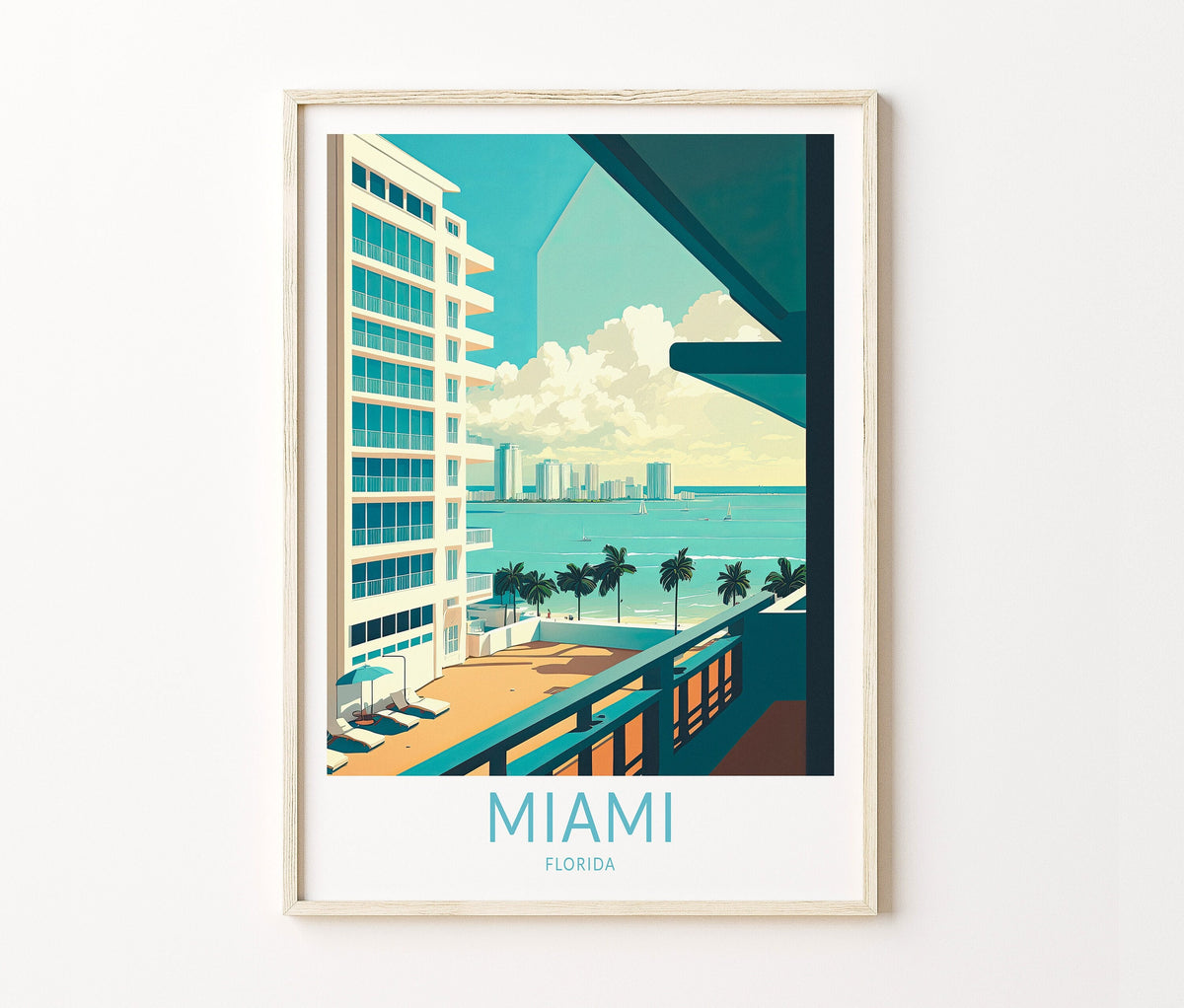 Miami Travel Poster – Décor Wall Art Print