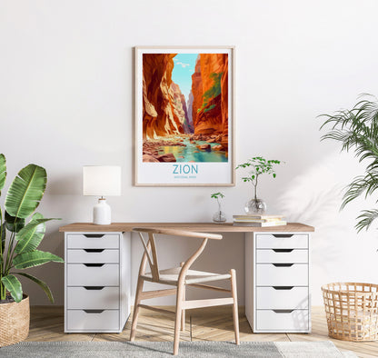Zion travel poster – view 3