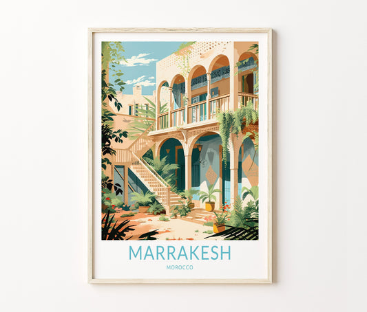 Marrakesh Travel Poster – Artwork Wall Art Print
