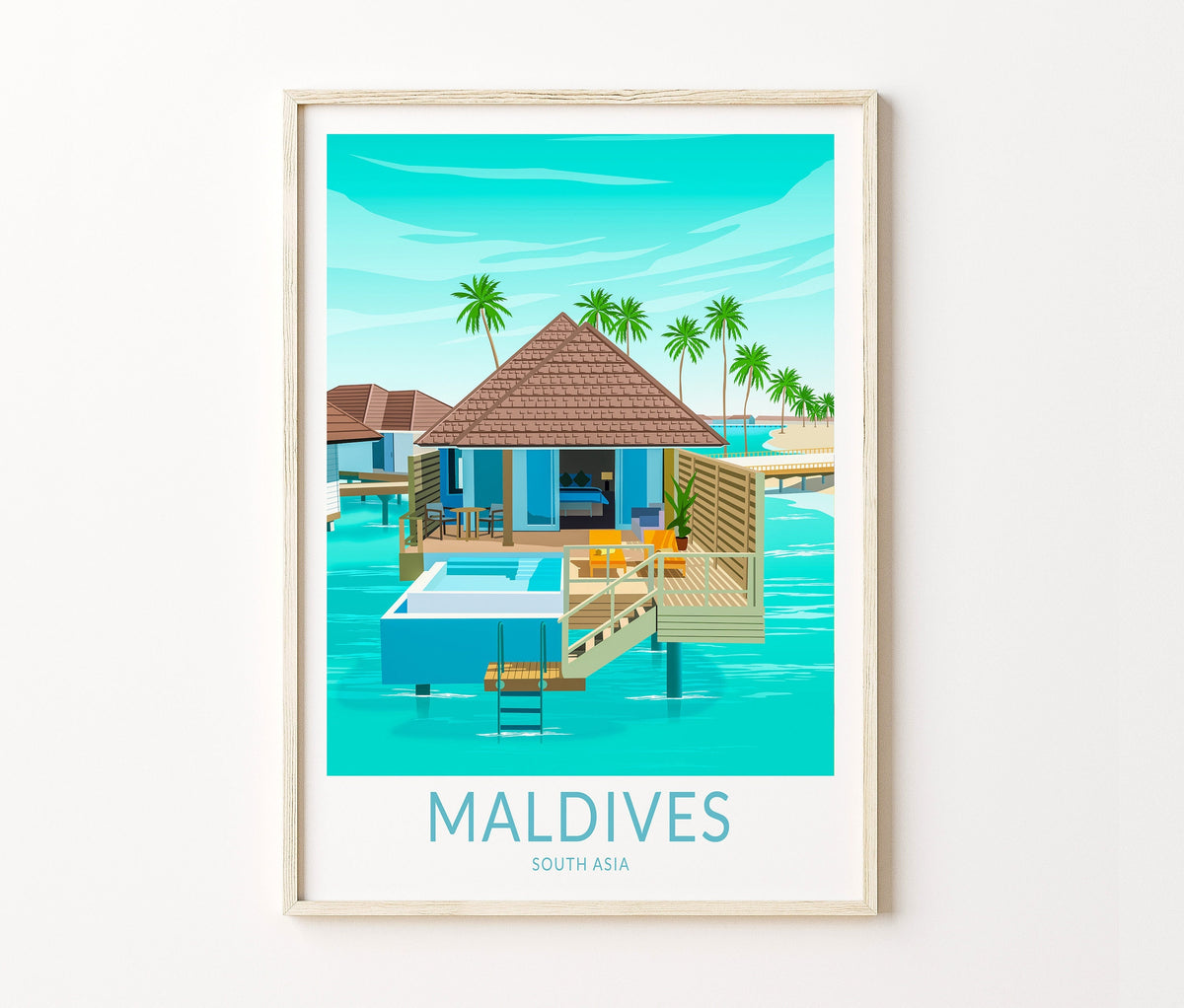 Maldives travel poster – view 2