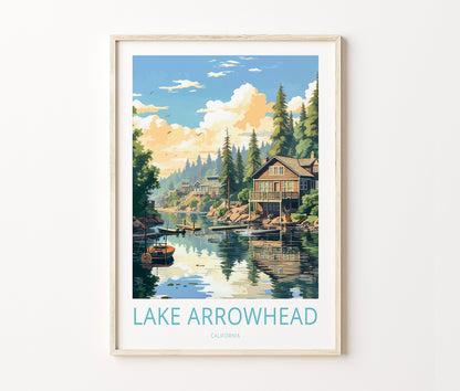 Lake Arrowhead Travel Poster – California Wall Art Print