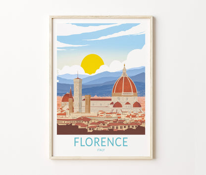 Florence Travel Poster – Italy Wall Art Print