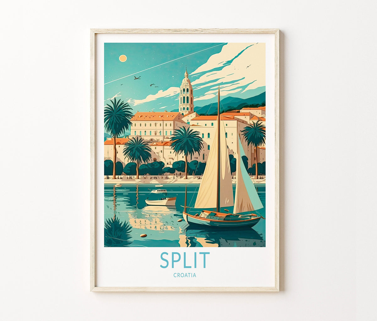 Split Travel Poster – Croatia Wall Art Print