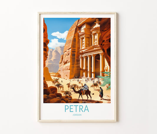 Petra Travel Poster – Jordan Wall Art Print