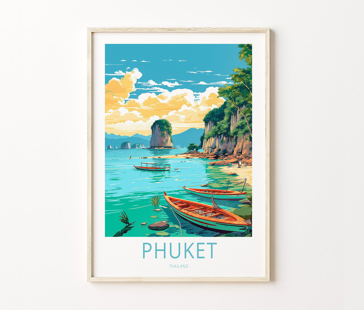 Phuket Travel Poster – Thailand Wall Art Print