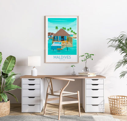 Maldives travel poster – view 4