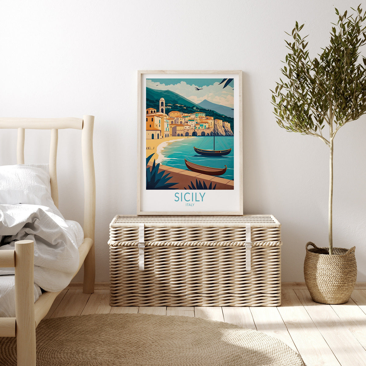 Sicily travel poster – view 2
