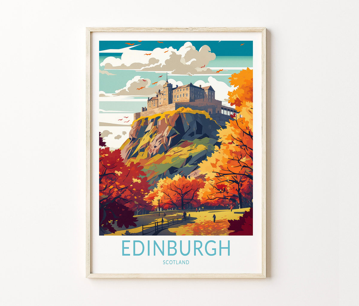 Edinburg Travel Poster – Edinburgh Wall Art Print