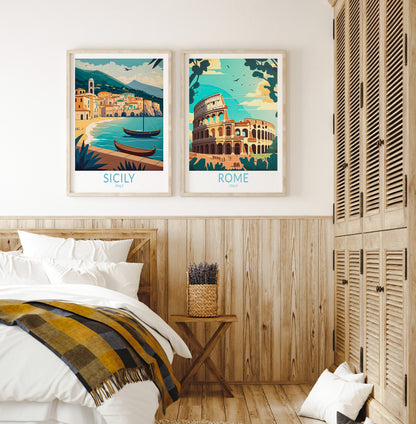 Sicily travel poster – view 7