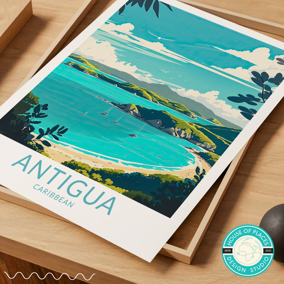 Antigua Caribbean travel poster – view 5